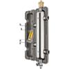 Jayruit Serbatoio separatore idraulico per caldaia a parete S304 Unità di distribuzione del calore in acciaio ad alta efficienza energetica Controllo del calore 20x15x20cm (DN20 rotondo)