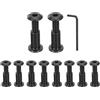 QUARKZMAN 10 Set Bulloni a Testa Esagonale M6x20mm con Dado M6x15mm Nero | Bulloni Testa Cilindrica e Chiave Esagonale Bulloni e Viti per Connettori Mobili per Cintura a Scomparsa Nero