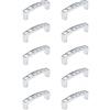 Pastlla 10 pezzi 6,3 cm / 64 mm Foro centrale Bling moderno decorato cristallo maniglia tira mobili da cucina ufficio argento Hardware cassetti maniglie con cacciavite