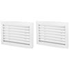 PATIKIL 2Pcs Griglia Di Ventilazione Per Porte 16 x 10 Per Armadio Bianco | In Lega Di Alluminio Anodizzato, Copertura A Persiana, Porta Guardaroba