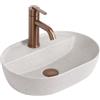 Rea - Lavabo Da Appoggio Aura 42 Sandy Beige - 42 x 30 x 12 cm