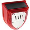 QYMDRION Allarme solare con sensore di movimento all'aperto, cane che abbaia e suono da sparo, con USB, 3 modalità di lavoro, luce stroboscopica, per casa, villa, cortile, pollaio, fattoria, rosso, verde, 1