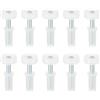 QUARKZMAN 10 Pezzi Hardware Per Porte Bifold Kit Riparazione Guide Argento | Per Porte Scorrevoli A Battente, Ruote