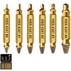 GETRWLBN Set di estrattori per viti HSS 4341, 6 pezzi, M3-M18, estrattore di viti danneggiate, cacciavite a sinistra con codolo esagonale, per avvitatori a batteria e trapani, rivestimento in nitruro di
