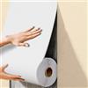 COITROZR Pannello Isolante Termico Adesivo 5mm, Carta Da Parati Schiuma XPE Con Retro Alluminio, Antiumidità Antimuffa Impermeabile, Decorativo 3D Effetto Lino Per Interni(White,300X50X0.5CM)
