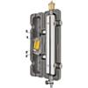 Jayruit Serbatoio separatore idraulico per caldaia a parete S304 Unità di distribuzione del calore in acciaio ad alta efficienza energetica Controllo del calore 20x15x20cm (DN25 rotondo)
