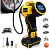 L1NXIXI Compressore d'aria portatile per pneumatici DeWalt 18V 20V MAX batteria | Pompa ad aria senza fili, 160 psi, alimentata a batteria, con cavo da 12 V, manometro digitale, per auto, moto