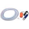 BlissfulAbode Pompa sommergibile 21 V Strumento di trasferimento dell'acqua senza fili per fluidi puliti sporchi con interruttore galleggiante drenaggio piscina giardino 38 mm arancione