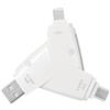 Gousido USB-C Type-C3.0 and USB3.0 Triangle Memory SD Card Reader 4 in 1 for iPhone/iPad/Android/Mac/Trail Game Camera The Viewer Supports SD/TF Card Micro SD Card Adapter