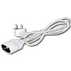 Prendeluz - Cavo prolunga schuko resistente, colore bianco, 1 metro, Cavo prolunga 16 A, Massimo 3680 W