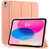 MoKo Cover per iPad (A16) 11a/10a Gen. (2025/2022), Arancia Albicocca | Cover Protettiva Sottile a Tre Pieghe Supporto, Caso Smart Folio con Retro TPU Morbido Touch ID Sveglia/Sonno