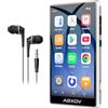 AGXOV Lettore MP3 con Bluetooth e WiFi, Android 14 Lettore MP4 | Lettore MP3 Spotify con Touchscreen da 4″, video 1080P, audio HiFi ed espansione TF fino a 1TB per musica e film