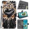 TUUNKMUY Custodia per Realme 14 Pro Plus, antiurto in TPU Custodia Premium in pelle PU Portafoglio [RFID Blocage] [Slot per schede] Protezione per Realme 14 Pro Plus,amore oro nero