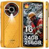 LAGENIO Panther 2 Pro Smartphone Rugged Ultra-Sottile, Android 16, 24GB RAM + 256GB ROM/1TB TF, 6.7 HD+120Hz Telefono Indistruttibile, Octa-Core, 5150mAh, 50MP, Dual SIM 4G/OTG/GPS/NFC, Duna