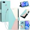 Generico DayQiQiPu Custodia per Xiaomi Redmi 6/Redmi 6A (5,45 Pollici) Cover in Pelle PU con Colori Dopamina Custodia a Portafoglio Ribaltabile Antiurto Caso con Cinturino da Polso, Verde