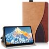 Toyarion Custodia per iPad Pro 11 Pollici 2022/2021/2020/2018, Marrone | Borsa Frontale, Auto Svegliati/Sonno, Pelle PU Ultrasottile e TPU Flessibile, Antigraffio Protettiva, con Fessure Carte