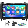 Asudaro Autoradio 2 DIN Android 13 per Mercedes-Benz Classe A/B W169 W245/Vito Viano W639/Sprinter W906, Schermo Touch 9 Pollici 2+32G, CarPlay e Android Auto, Bluetooth GPS WiFi, Autoradio per Veicoli