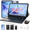 ANYREAL U14 Android 16 Tablet 14 Pollici, 56GB RAM+ 256GB ROM(TF 2TB), 14000mAh+33W, RK3576S Octa Core, Tablet con Tastiera e penna, Mouse,Case, WIFI 6,16MP+8MP, 6 Altoparlanti, Widevine L1,Grigio