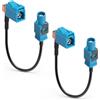 QIANRENON Prolunga Fakra Z maschio a 90° femmina per auto, connettore RF corto, cavo adattatore universale Fakra Z Extend Plug a 90°, RG174 50 Ω, per GPS V2X, 15 cm / 5,9in, 2 pezzi