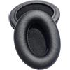 Generic Cuscinetti sostituibili per cuffie con pelle proteica, 80 x 60 mm | Rivestimento in pelle proteica, forma ovale imbottita nera, due cuscini di ricambio per cuffie over-ear da gioco