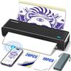 Buyounger 2 in 1 Stampante Stencil Tattoo e Stampante Termica A4 | Stampante Tattoo Stencil Bluetooth con 20 Fogli Trasferibili & 10 Termici, Anteprima di Stampa, Formato Carta Personalizzato