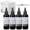 DLMELHOR Kit di inchiostro universale Dye Refill per stampante a getto d'inchiostro EPN Canon HP Brother Lexmark Samsung Dell Kodak, cartucce ricaricabili CISS CIS System, 4 nere, 400 ml