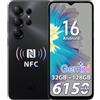 DOOGEENEXT Note 56 X Pro Android 16 Smartphone 2026, 6150mAh, NFC, Gemini AI, Nero | 32GB+128GB/2TB Telefono Cellulare Offerta, 6.56 HD+90Hz, 13MP+8MP, 4G Dual SIM Smartphone Offerta, Widevine L1/Face ID/3.5mm