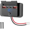 Jaxiyun Presa USB da 12 V, caricatore a 4 porte con interruttore | Doppia presa da incasso USB da 36 W PD e Dual 18 W QC3.0 per auto, camion, roulotte, barche da 12-24 V