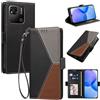Generico DayQiQiPu Custodia per Xiaomi Redmi 9C/Redmi 9C NFC (6,53 Pollici) Cover in Pelle PU con Colori Dopamina Custodia a Portafoglio Ribaltabile Antiurto Caso con Cinturino da Polso, Nero