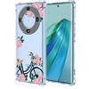RonRun Cover per Honor Magic 5 Lite/Honor X9a 5G con Antiurto Slim in Trasparente TPU Bello Motivo Protettivo Custodia, Compatibile per Honor Magic 5 Lite/Honor X9a 5G Fiori di Bicicletta