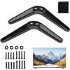 Solinorex Piedini di Supporto TV Universali Nero 20-65 Pollici - Supporto da Tavolo Regolabile in Altezza con 16 Viti per TV LCD/LED/Curved, Materiale ABS e Base Antiscivolo (Confezione da 2)