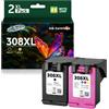 Pixpulsu Cartucce d'inchiostro 308XL multicolore, confezione da 2 | 308E 308e 308 XL Compatibile con stampanti HP Envy 6110e 6120e 6122e 6130 6132e 6520e 6530e 6532e Deskjet 2910 2920 2921 2922