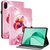 Generico DayQiQiPu Custodia per Honor Pad X8b NDL2-W09, NDL2-L09 (11,0 Pollici) Flip Copertura Protettiva in PU pelle Motivo farfalla rosa, con Slot per Schede e Supporto, Caso Multi-Funzionale 08