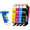 Clywenss Cartucce compatibili per HP 924 Multipack senza chip | Per inchiostri HP OfficeJet Pro 8122e, 8120e, 8120, 8132e, 8124e, 8125e, 8130e, 8134e, 8135e, 8138e, 8139e, 8122, 8123, 8125