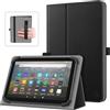 FINTIE Custodia Universale per e-reader Kindle/Tablet da 7-8 Pollici, Nera | Custodia a Libro con Fascia da Polso e Funzione Stand con Due Angolazioni di Visualizzazione