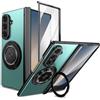XKchatpt Custodia magnetica pieghevole per Samsung Galaxy Z Fold 8 Ultra, supporto girevole a 360°, in lega di alluminio, con protezione per cerniera e protezione per lo schermo anteriore, verde