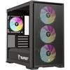 Tempest Airflow Stronghold ARGB Case PC Micro-ATX 4 Ventole Incluse Pannello in Vetro Temperato Nero