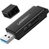 UGREEN USB 3.0 Lettore Schede SD TF Card Reader 5Gbps, Adattatori per schede di Memoria Legge 2 Schede 512G, Lettore di schede di Memoria Compatibile con PC, PS4, PS3, Xbox One ECC