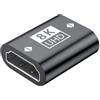 INF Accoppiatore HDMI 2.1 femmina 8K, adattatore di prolunga HDMI nero, in lega di alluminio, 2,36 cm, 8K@60Hz, ARC/eARC, DTS/Dolby