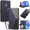 Generico DayQiQiPu Custodia per Xiaomi Redmi 6/Redmi 6A (5,45 Pollici) Cover in Pelle PU con Colori Dopamina Custodia a Portafoglio Ribaltabile Antiurto Caso con Cinturino da Polso, Blu scuro