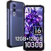 DOOGEENEXT Blade 20 X Rugged Smartphone, 10300mAh Cellulare Robusto, 6.6 HD+ Telefono | Android 16, 12GB+128GB (2TB) Outdoor Indistruttibile, 16MP + 8MP, 15,8mm, 4G Dual SIM/Gemini AI/NFC/Face ID/GPS/OTG Viola