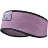 Voerou Cuffie a Fascia Bluetooth per Dormire, Laterale, 12H | 12h batteria,tessuto traspirante lavabile,pannello sottile,vestibilità 18,5-24,ideale per viaggi,colore Viola con Bordo Nero