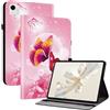 Generico DayQiQiPu Custodia per Honor Pad X9a ELN2-W29, ELN2-L29 (11,5 Pollici) Flip Copertura Protettiva in PU pelle Motivo farfalla rosa, con Slot per Schede e Supporto, Caso Multi-Funzionale 08