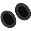 Generic Cuscinetti per cuffie sostituibili con pelle proteica, 95 x 80 mm | Rivestimento in pelle proteica, forma ovale imbottita nera, due cuscini di ricambio per cuffie over-ear da gioco