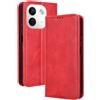 GOKEN Cover per Xiaomi Redmi Note 17 Pro Max | Portafoglio in Pelle Sintetica con Calamita, Silicone Interno Antiurto, Custodia Libro Flip Magnetica con Stand -Rosso