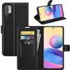 betterfon Xiaomi Redmi Note 10 5G / Poco M3 Pro 5G - Custodia protettiva con chiusura magnetica e scomparti per carte di credito per Xiaomi Redmi Note 10 5G Nero
