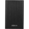 TRyYCB Disco rigido esterno portatile da 1 TB Dispositivi compatibili con tablet di archiviazione in metallo Plug And Play da 25 pollici(Black)