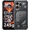 OSCALNEX Rugged Smartphone Android 16, 32GB RAM+256GB/2TB TF, Sottile 10,7mm/245g | Telefono Indistruttibile IP68/IP69K, Visione Notturna IR, 6,56 90Hz HD+, 5000mAh, NFC, Smartphone Rugged Dual SIM, GPS, OTG