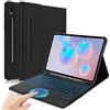 QYiiD Custodia con tastiera per Galaxy Tab S6 da 10,5 pollici, retroilluminata a 7 colori, Smart Touchpad, tastiera staccabile, in pelle sintetica, con portapenne, per Galaxy Tab S6 10,5 2019