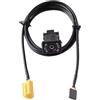 Risveglio Per Fiat 500 Grande Punto Presa di Ingresso Aux 6Pin Auto per Cavo Audio - Pannello ABS Adattatore Per Console Centrale 145cm Filo